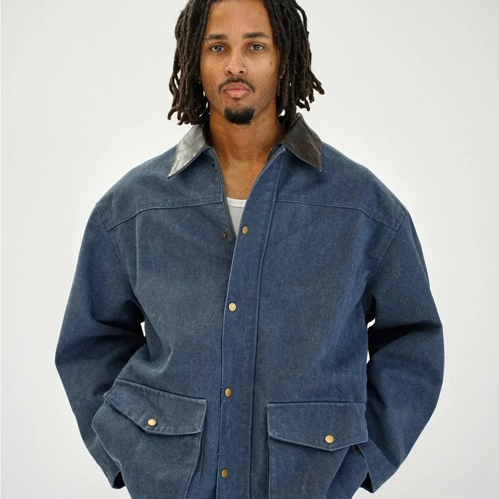Beaulares designer wrangler Jacket with Contrast Collar - Picture 3 of 7